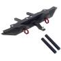 JVSISM Metal Rear Bumper with Trailer Hitch for 1/10 RC Crawler Car TRX4 Axial SCX10 III AXI03007 Upgrade Parts,Black