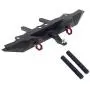 JVSISM Metal Rear Bumper with Trailer Hitch for 1/10 RC Crawler Car TRX4 Axial SCX10 III AXI03007 Upgrade Parts,Black