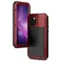 CarterLily iPhone 11 Pro Max Case, Full Body Shockproof Dustproof Waterproof Aluminum Alloy Metal Gorilla Glass Cover Case for Apple iPhone 11 Pro Max 6.5 inch (Red)