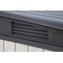Keter Elite Store 4.6 x 2.7 Foot Resin Outdoor Storage Shed with Easy Lift Hinges, Perfect for Trash Cans, Yard Tools, and Pool Toys, ft, Grey & Black
