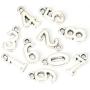 Number Pendant Charms, 0-9, 3 Sets (30 Pieces), DIY Crafts Jewelry Making, Personalization (Silver Tone)