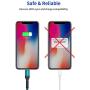 iPhone Charger Cable 6ft, JSAUX [ Apple MFi Certified] Lightning Cable Nylon Braided USB Fast Charging Cord Compatible with iPhone 11 Xs Max X XR 8 7 6s 6 Plus SE 5 5s, iPad, iPod - Green