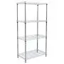 Mind Reader 4 Shelf Metal All Purpose Heavy Duty Adjustable Shelving Unit, Silver Mind Reader 4 Shelf Metal All Purpose Heavy Duty Adjustable Shelving Unit, Silver