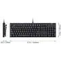 AUKEY Mechanical Keyboard LED Backlit Gaming Keyboard with Blue Switches, 104 Keys 100% Anti-ghosting with Metal Top Panel and Water-Resistant Design for PC and Laptop Gamers, Black