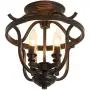 UOFUS Rustic Semi Flush Mount Ceiling Light Fixtures,4-Light Black Metal Chandelier ,Farmhouse Lighting for Kitchen Foyer Bar Entryway Bedroom Living Room Island Laundry Room (Black) UOFUS Rustic Semi Flush Mount Ceiling Light Fixtures,4-Light Black Metal Chandelier ,Farmhouse Lighting for Kitchen Foyer Bar Entryway Bedroom Living Room Island Laundry Room (Black)