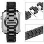 Aottom Compatible for Apple Watch Band 40mm Ceramic iWatch Band 38mm Men Women Stainless Steel Metal Butterfly Buckle Wristband Replacement Band for 38mm/40mm Apple Watch SE Series 6/5/4/3/2/1, Black