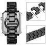 Aottom Compatible for Apple Watch Band 40mm Ceramic iWatch Band 38mm Men Women Stainless Steel Metal Butterfly Buckle Wristband Replacement Band for 38mm/40mm Apple Watch SE Series 6/5/4/3/2/1, Black