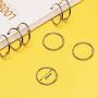 TAIKUU 50PCS Metal Binder Rings + 1PCS Hole Punch, 20mm/0.8'' Metal Ring for DIY Notebook Loose Sheets Album Keychain, Silver 25mm (50pcs+1 Hole Punch)