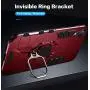iPhone XR Case, Heavy Duty Shockproof Phone Cover with Magnetic Car Mount Metal Ring Kickstand for Apple iPhone XR 6.1inch - Red iPhone XR Case, Heavy Duty Shockproof Phone Cover with Magnetic Car Mount Metal Ring Kickstand for Apple iPhone XR 6.1inch - Red
