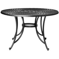 Crosley Furniture Sedona Solid-Cast Aluminum Outdoor Dining Table, 46-inch, Black