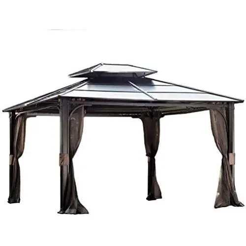 sunjoy 10 x 12 Chatham Steel Hardtop Gazebo sunjoy 10 x 12 Chatham Steel Hardtop Gazebo