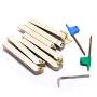 OSCARBIDE 1/2'' Shank 7 Pieces/Set,Indexable Lathe Turning Tool Holder CNC Heavy-Duty Carbide Nickel Plated Lathe Bit Set for Turning Grooving Threading Cut Off Holders Set, Tin Coated Carbide Inserts