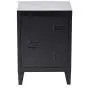 HouseinBox Low Standing Locker Organizer Side End Table Office File Storage Metal Cabinet Cupboard Unit Detachable 4 Legs,Size:15.9 x 12 x 22.6 (Black)