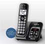 Panasonic Rugged Link2Cell Bluetooth Cordless Phone with Voice Assist, One-Touch Call Block and Answering Machine - 3 Standard Handsets + 1 Rugged Handset - KX-TGD584M2 (Black) Panasonic Rugged Link2Cell Bluetooth Cordless Phone with Voice Assist, One-Touch Call Block and Answering Machine - 3 Standard Handsets + 1 Rugged Handset - KX-TGD584M2 (Black)