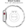 NNHF Compatible with Apple Watch Band 38mm 40mm 42mm 44mm for Women, Starfish with Diamond Hollow Metal Strap and Crystals Compatible with Apple Watch Series 4 3 2 1 (Silver, 38mm)