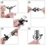 Canomo Black Finish Make-A-Lamp Kit 3-Way with 8 Inch Harp, 2 Pieces 12'' Lamp Pipe, and All Parts Needed and Instructions for DIY Lamp Design or Repair… Canomo Black Finish Make-A-Lamp Kit 3-Way with 8 Inch Harp, 2 Pieces 12'' Lamp Pipe, and All Parts Needed and Instructions for DIY Lamp Design or Repair…