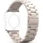 PUGO TOP Compatible with Apple Watch Band 42mm 44mm Series 6/5/4/3/2/1/SE for Men Women Stainless Steel Iwatch Strap Replacement Band with Modern Butterfly Buckle. (42mm/44mm, Champagne Gold)