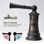 3 Hole Matte Black Widespread Bathroom Sink Faucet, 2 Handle Lavatory Vessel Faucets with Pop Up Drain Assembly and Soap Dispenser, APPASO