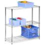 Honey-Can-Do SHF-01903 Adjustable Storage Shelving, 250-Pounds Per Shelf, Chrome, 3-Tier, 24Lx14Wx30H