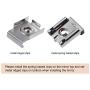 Shappy 2 Sets (8 Pieces) Spring Loaded Mirror Hanger Clips Set Unframed Mirror Mount Clips with Rawl Plugs and Screws