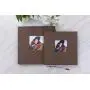 potricher 13.2x12.8 Inch Large Self Adhesive Photo Album Sticky 3x5 4x6 5x7 6x8 8x10 8.5x11 Magnetic Scrapbook Album 40 Pages Linen Cover DIY Photo Album with A Metallic Pen (Brown)