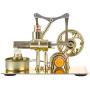 Yamix Stirling Engine Kit, DIY Single Cylinder Balance Stirling Engine Model Science Experiment Kit Education Toy with All-Metal Base