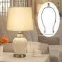 8 Inch Lamp Harp Holder, DIY Lighting Accessories with Saddle and Solid Metal Finial Horn Frame Lampshade Bracket for Table/Floor Lamps Fitting (Silver-2pcs) 8 Inch Lamp Harp Holder, DIY Lighting Accessories with Saddle and Solid Metal Finial Horn Frame Lampshade Bracket for Table/Floor Lamps Fitting (Silver-2pcs)