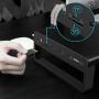 Vaydeer USB 3.0 Aluminum Monitor Stand Metal Riser, with 1 3.5mm Audio Port Connect Your Headset or Microphone, 1TF and 1 SD Built-in Card Readers Used Memory Cards for Read/Write(Black)