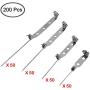 200 Pieces Pin Backs, Sonku Brooch Pin Backs Safety Clasp Bar Pin for Craft Project Corsages DIY Brooch Jewelry and More-4 Sizes(Silver)