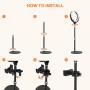 Selfie Ring Light for Laptop Computer,Yoozon LED Desk Ring Light with Adjustable Phone Holder&Metal Stand for Video Conference Lighting,Zoom Call Meeting,Webcam Chat,Makeup,Live Streaming,YouTube