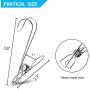 TSJ 20 Pack Laundry Hooks Clothes Pins Hanging Clips Metal Baby Delicate Item Hanger Rack Office Home Travel Portable
