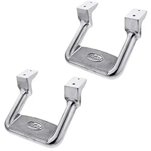 Bully AS-200 Universal Truck Polished Aluminum Side Hoop Step Set 2 Pieces Includes Mounting Brackets - Fits Various Trucks from Chevy (Chevrolet), Ford, Toyota, GMC, Dodge RAM and Jeep Bully AS-200 Universal Truck Polished Aluminum Side Hoop Step Set 2 Pieces Includes Mounting Brackets - Fits Various Trucks from Chevy (Chevrolet), Ford, Toyota, GMC, Dodge RAM and Jeep