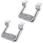 Bully AS-200 Universal Truck Polished Aluminum Side Hoop Step Set 2 Pieces Includes Mounting Brackets - Fits Various Trucks from Chevy (Chevrolet), Ford, Toyota, GMC, Dodge RAM and Jeep