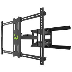 Kanto PDX680 Full Motion Articulating TV Wall Mount for 39-inch to 80-inch TVs Weighing up to 125 Pounds | Integrated Cable Management | Low Profile and 24-in Extension | Black