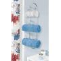 mDesign Wall Mount Metal Wire Towel Storage Shelf Organizer Rack Holder with 6 Compartments, Shelves for Bathroom Towels - Chrome