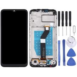 LIYONG Replacement Spare Parts LCD Screen and Digitizer Full Assembly with Frame for Motorola Moto G8 Power Lite Repair Parts (Color : Black)