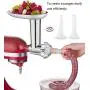 Food Meat Grinder Attachments Designed for KitchenAid Stand Mixers, Durable Metal Food Processor, Useful Mixer Accessory Including Sausage Stuffing Tubes