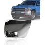 Make Auto Parts Manufacturing Driver Side Front Bumper End Cap Chrome With Fog Lamps Hole For Silverado 1500 2007 2008 2009 2010 2011 2012 2013 - GM1004156
