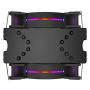 CPU Cooler RGB Black Edition CPU Air Cooler, H120D RGB Fan, 6 CD 2.0 Heatpipes for AMD Ryzen/Intel LGA1151 (Black)