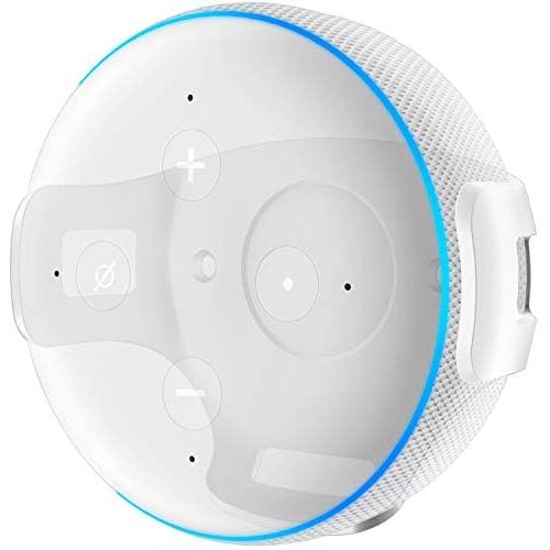 Hole-Free Metal Wall Mount Wall Stand Holder Stand Bracket for Dot 3rd Generation Voice Assistant, Solid Metal Stand Holder Bracket Case Applied in The Bedroom, Bathroom, Kitchen (1 Pack, White)