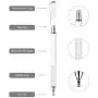 Mixoo Stylus Pens for Touch Screens - Disc & Fiber Tip 2 in 1 High Sensitivity Universal Stylus for iPad, iPhone, Tablets and Other Capacitive Touch Screens (White) Mixoo Stylus Pens for Touch Screens - Disc & Fiber Tip 2 in 1 High Sensitivity Universal Stylus for iPad, iPhone, Tablets and Other Capacitive Touch Screens (White)