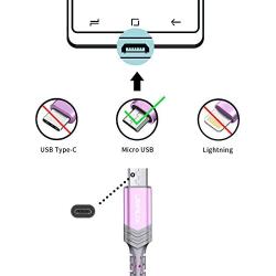 Micro USB Cable Android Charger, JSAUX (2-Pack 6.6FT) Micro USB Android Charger Cable Nylon Braided Cord Compatible with Galaxy S7 S6 J7 Edge Note 5, Kindle. MP3 and More-Purple