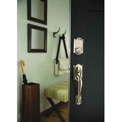 Schlage BE479AA V CAM 619 Satin Nickel Sense Smart Deadbolt with Camelot Trim