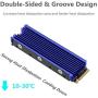 NVMe Heatsinks for M.2 2280mm SSD Double-Sided Cooling Design（Blue）