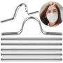 Flat Face Cover Aluminum Wire Face Cover Nose Bridge Strip, 85 mm Metal Flat Aluminum Bar Strip Trimming One-Side Sticky for Bridge Band Clip of Nose DIY Crafts Making Accessories (120 Pieces)