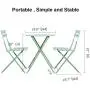 Grand patio Premium Steel Patio Bistro Set, Folding Outdoor Patio Furniture Sets, 3 Piece Patio Set of Foldable Patio Table and Chairs, Mint Green