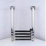 Just marine Telescoping 4 Step Boat Ladder Stainless Steel Folding Swim Drop Ladder for Pontoon Boat