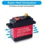 Miuzei 20KG Digital RC Servo Motor High Torque Servo Metal Gear Waterproof Servo for R/C Car Robot, DS3218MG Control Angle 270° Miuzei 20KG Digital RC Servo Motor High Torque Servo Metal Gear Waterproof Servo for R/C Car Robot, DS3218MG Control Angle 270°