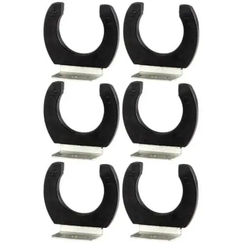 6pcs Black Plastic and Metal Wireless Microphone Hook Stands Hanger Holder Wall Clip Clamp 6pcs Black Plastic and Metal Wireless Microphone Hook Stands Hanger Holder Wall Clip Clamp