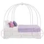 DHP Metal Carriage Bed, Fairy Tale Bed Frame, Shabby-Chic Style, Twin, Lilac DHP Metal Carriage Bed, Fairy Tale Bed Frame, Shabby-Chic Style, Twin, Lilac